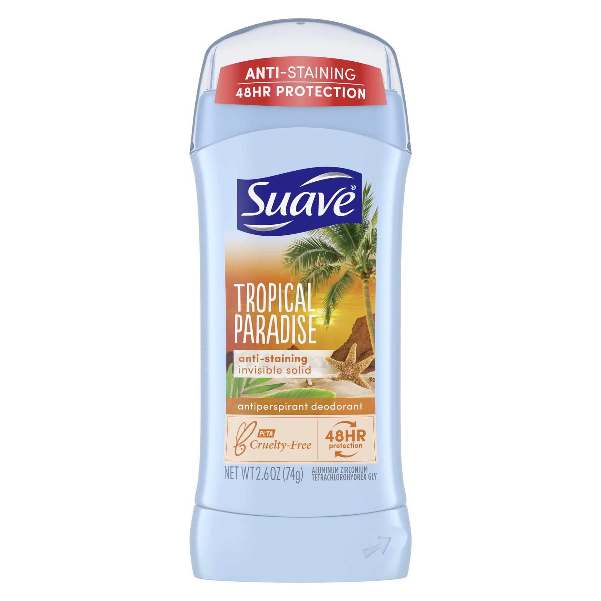 slide 1 of 4, Suave Deodorant Antiperspirant Stick Tropical Paradise, 2.6 oz, 2.6 oz