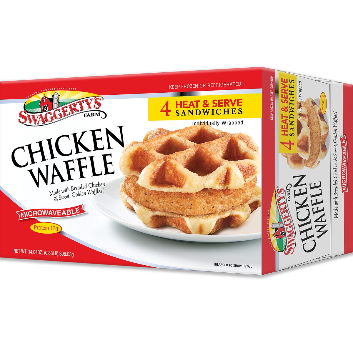 slide 7 of 7, Swaggerty's Chicken Waffle Sandwich, 14.04 oz