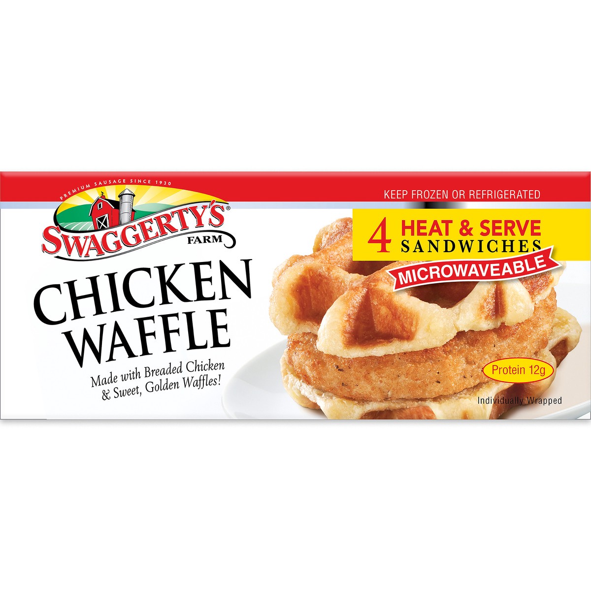 slide 6 of 7, Swaggerty's Chicken Waffle Sandwich, 14.04 oz