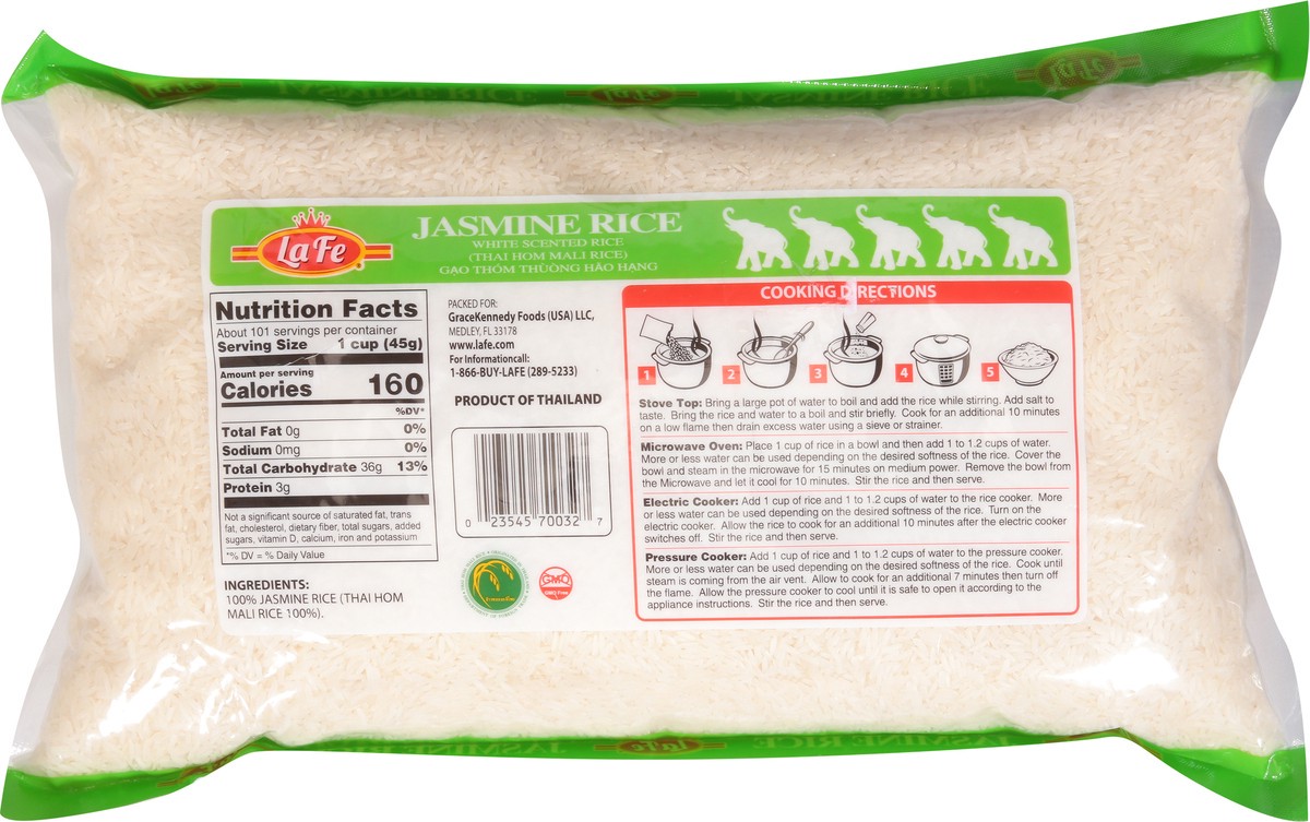 slide 14 of 14, La Fe Jasmine Rice - 10 lb, 10 lb
