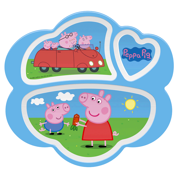 slide 1 of 1, Peppa Pig 3 Section Plate, 1 ct