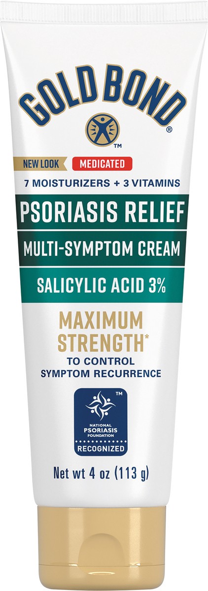 slide 2 of 5, Gold Bond Multi-Symptom Psoriasis Relief Cream (4 Oz), 4 oz