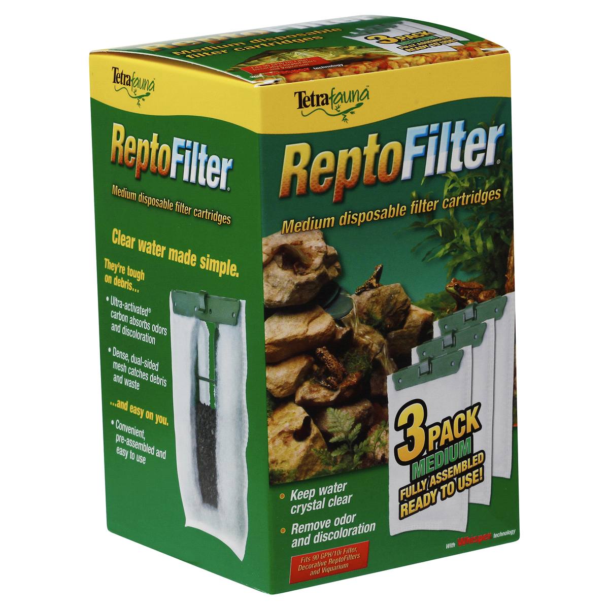 slide 4 of 8, Tetra Fauna ReptoFilter Filter Cartridges, Medium, 3 ct