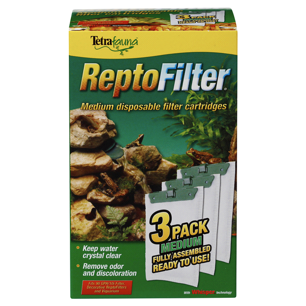 slide 1 of 8, Tetra Fauna ReptoFilter Filter Cartridges, Medium, 3 ct