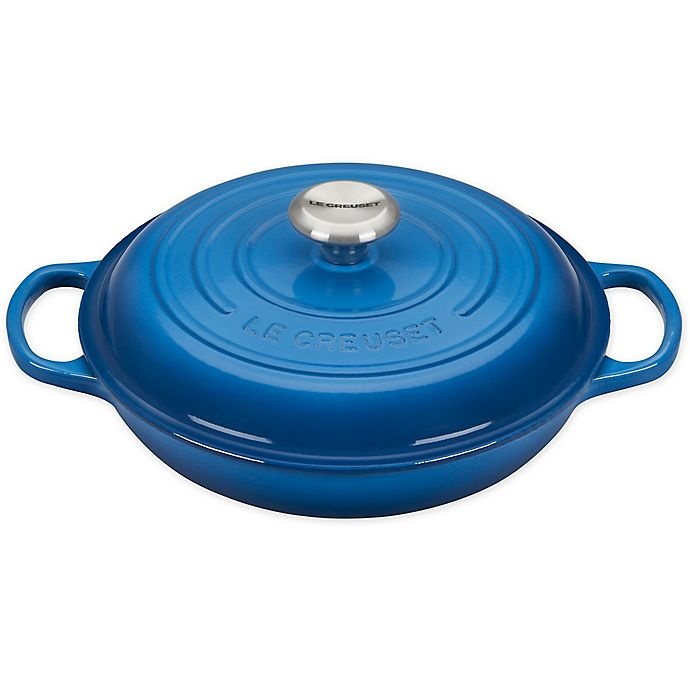 slide 1 of 1, Le Creuset Signature Covered Braiser - Marseille, 2.25 qt