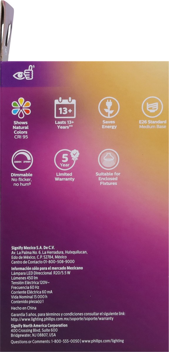 slide 7 of 9, Philips 5.5 Watts Dimmable Ultra Definition Soft White LED Light Bulb 1 ea, 1 ct