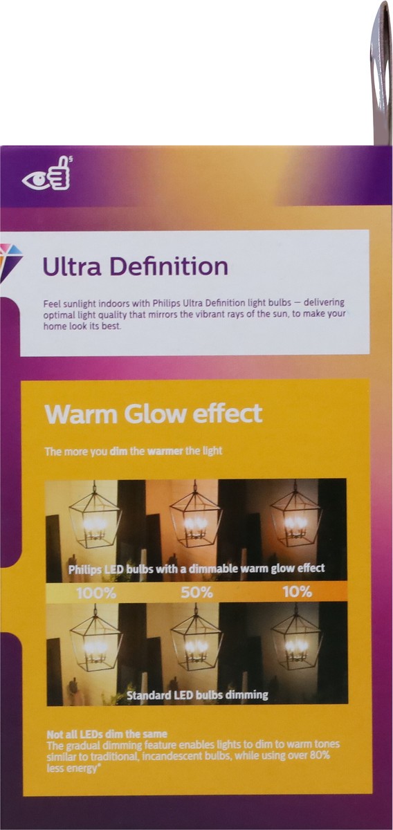 slide 9 of 9, Philips 5.5 Watts Dimmable Ultra Definition Soft White LED Light Bulb 1 ea, 1 ct