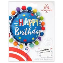 Anagram Happy Birthday Supershape Decorative Balloon 1 Each