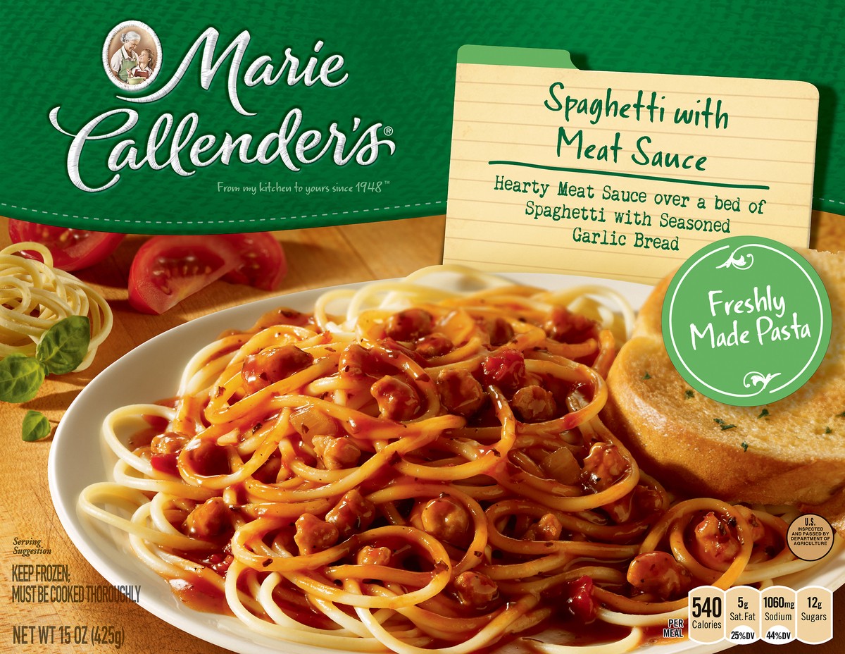 slide 1 of 2, Marie Callender's Spaghetti with Meat Sauce 15 oz, 15 oz