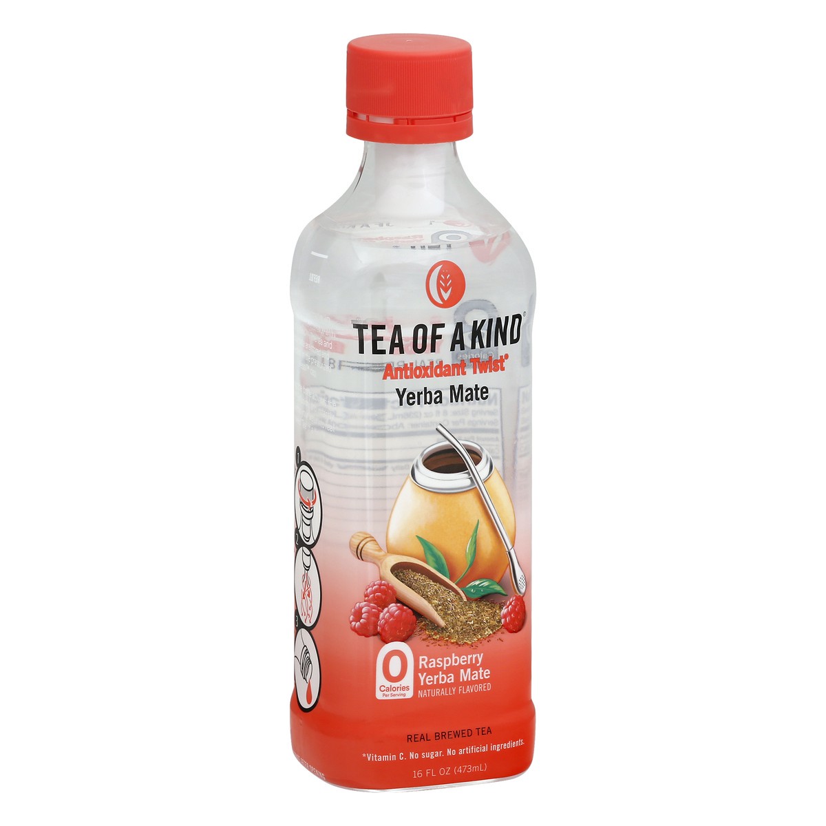 slide 2 of 12, Tea of a Kind Antioxidant Twist Raspberry Yerba Mate - 16 oz, 16 oz