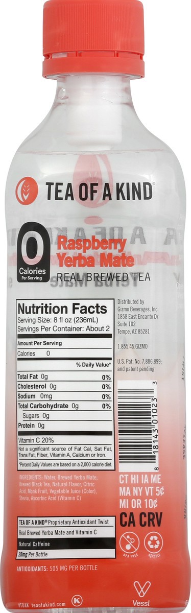 slide 9 of 12, Tea of a Kind Antioxidant Twist Raspberry Yerba Mate - 16 oz, 16 oz