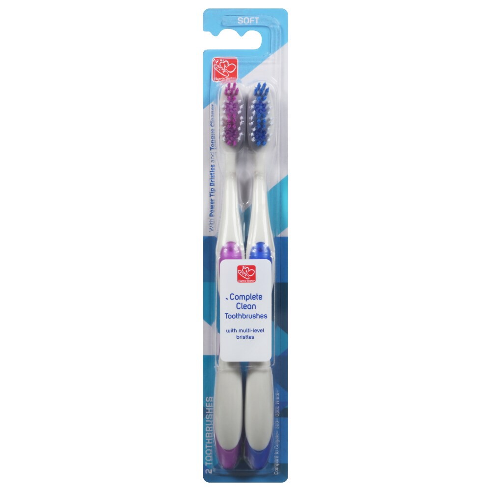 slide 2 of 2, Harris Teeter Complete Clean Toothbrushes, 2 ct