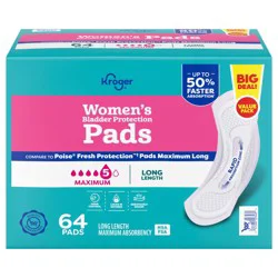 Kroger Maximum Absorbency Long Length Pads Value Pack