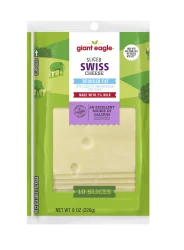 Giant Eagle Reduced Fat Sliced Swiss Cheese