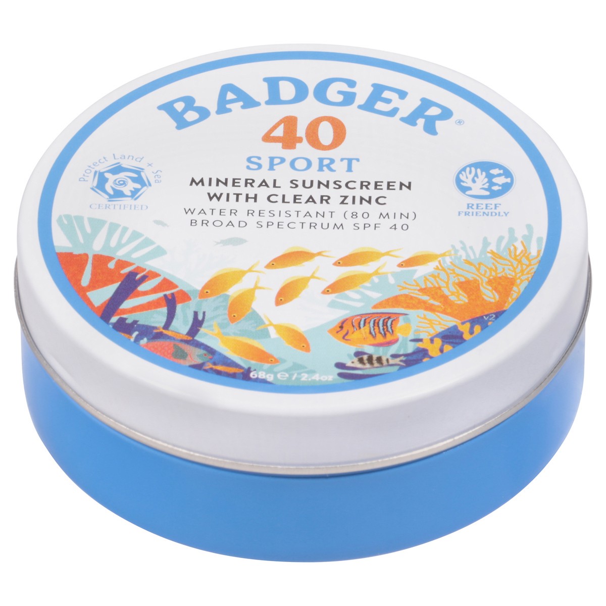 slide 10 of 12, Badger Broad Spectrum SPF 40 Sport Mineral Sunscreen with Clear Zinc 2.4 oz, 2.4 oz