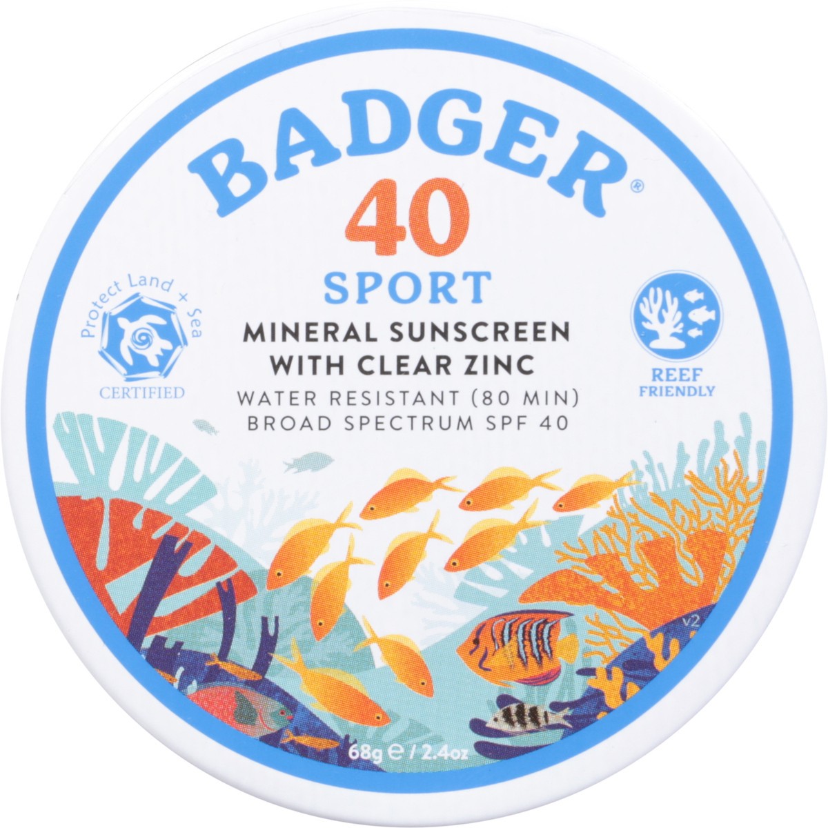 slide 11 of 12, Badger Broad Spectrum SPF 40 Sport Mineral Sunscreen with Clear Zinc 2.4 oz, 2.4 oz