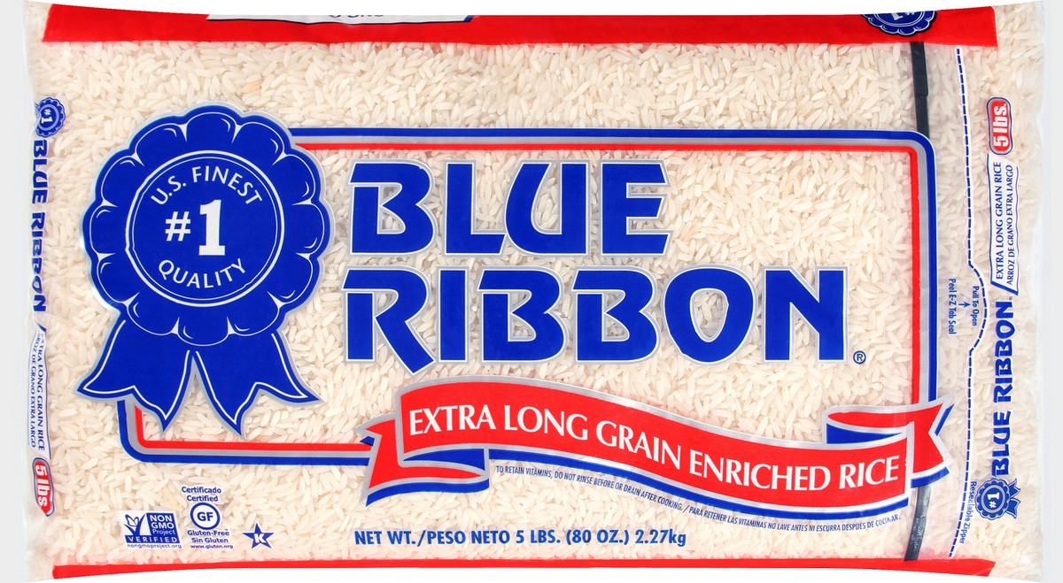 slide 6 of 9, Blue Ribbon Extra Long Grain Enriched Rice 80 oz, 80 oz