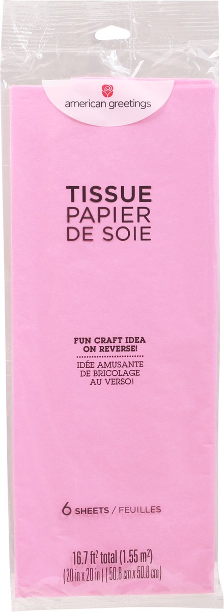 slide 1 of 9, American Greetings Tissue Paper, Light Pink, 1 ct