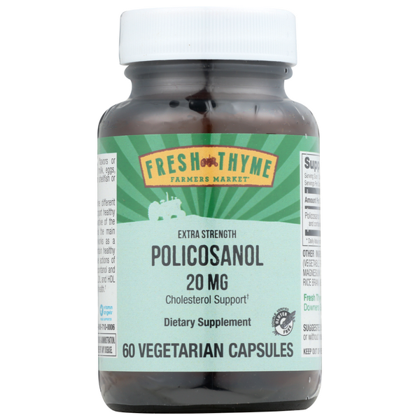 slide 1 of 1, Fresh Thyme Policosanol Extra Strength, 60 ct