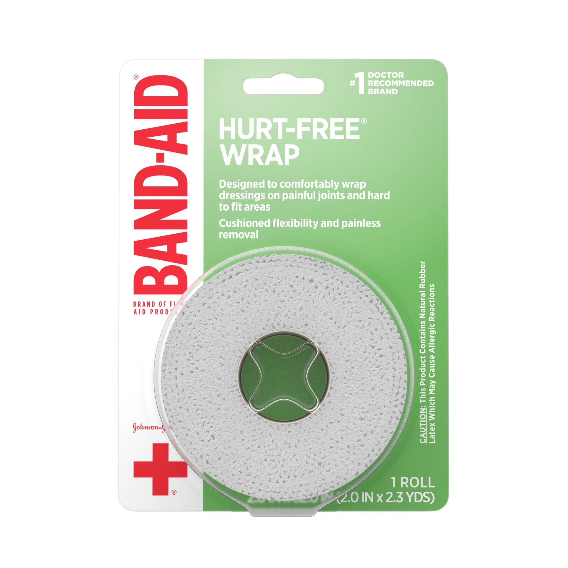 slide 1 of 6, Johnson & Johnson Hurt Free Wrap, 2 in x 2.3 yd