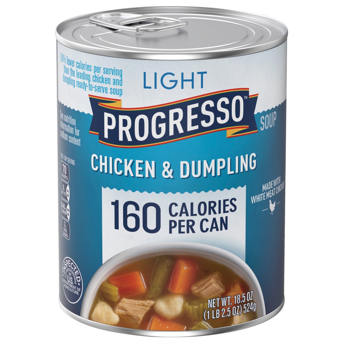 slide 1 of 9, Progresso Light, Chicken & Dumpling Soup, 18.5 oz., 18.5 oz