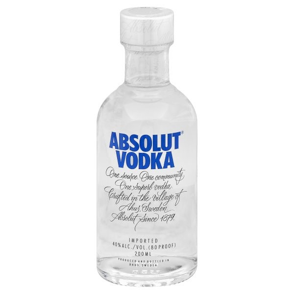 slide 1 of 1, Absolut Vodka, 6.8 fl oz