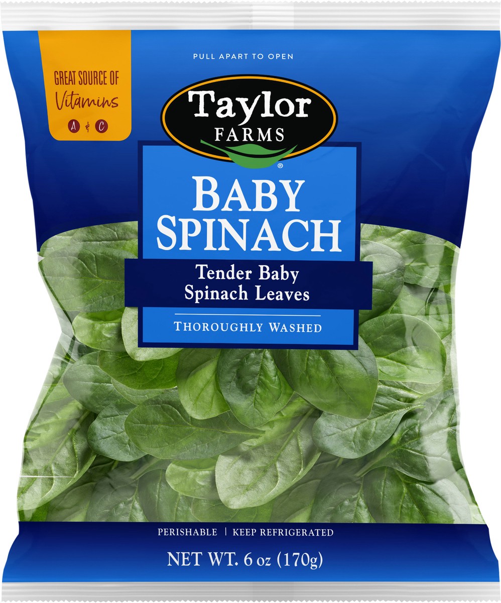 slide 2 of 3, Taylor Farms Tender Baby Spinach Leaves 1 ea, 1 ct