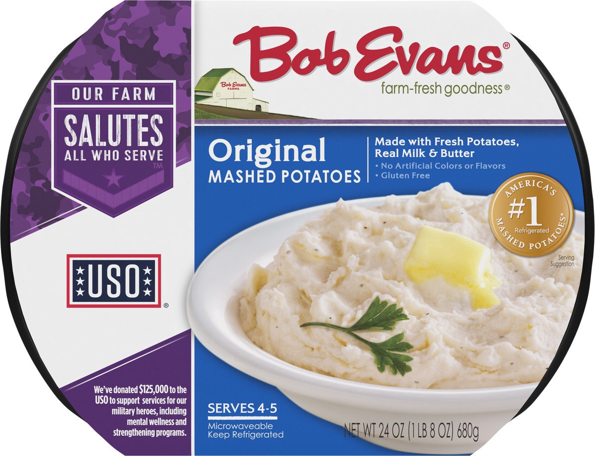 slide 2 of 9, Bob Evans Farm-Fresh Goodness Original Mashed Potatoes 24 oz, 24 oz