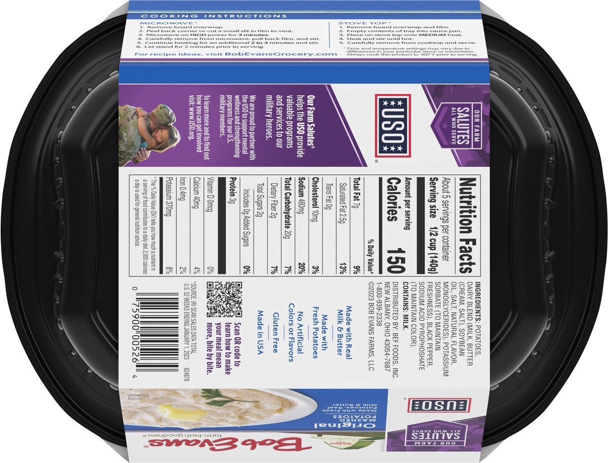 slide 7 of 9, Bob Evans Farm-Fresh Goodness Original Mashed Potatoes 24 oz, 24 oz