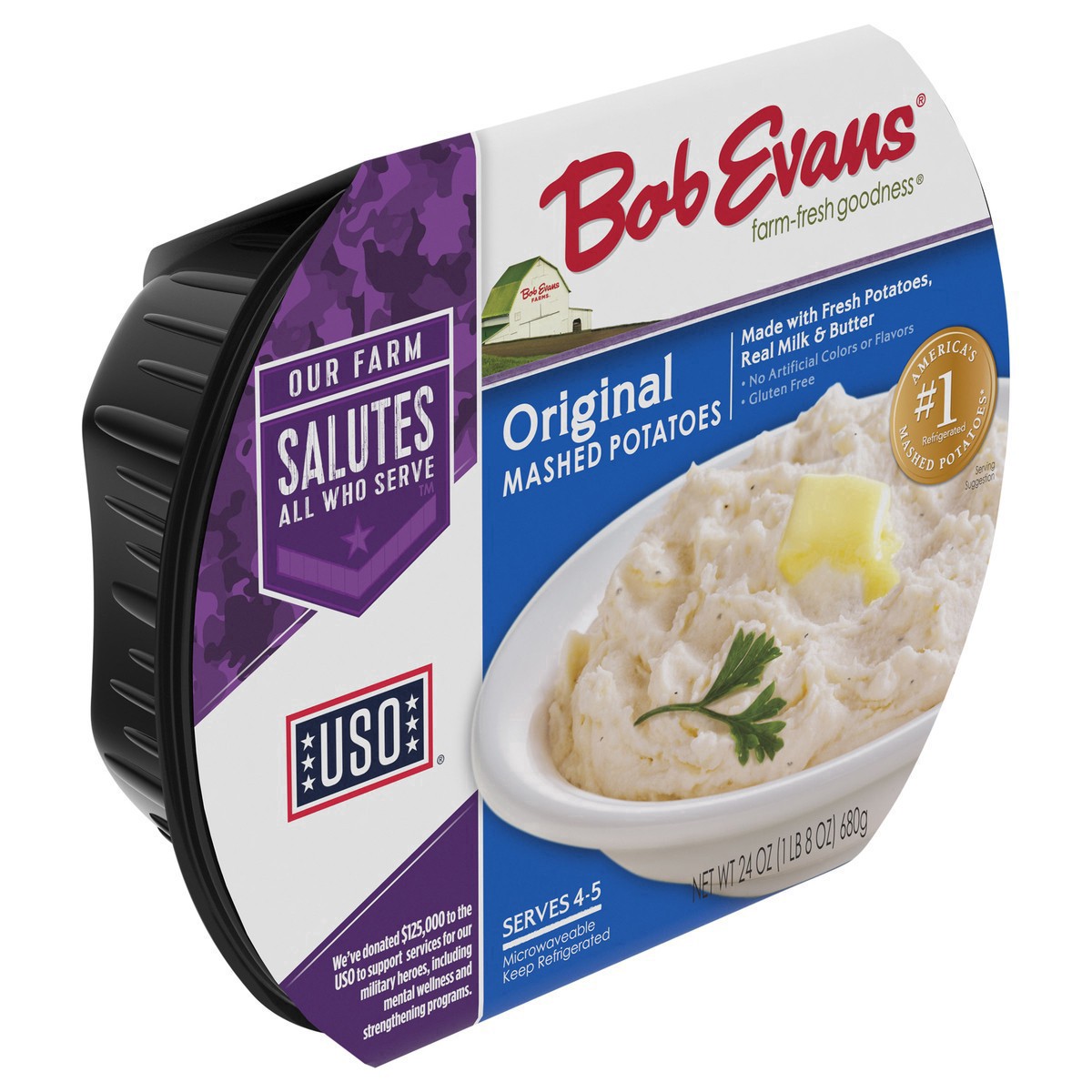slide 3 of 9, Bob Evans Farm-Fresh Goodness Original Mashed Potatoes 24 oz, 24 oz