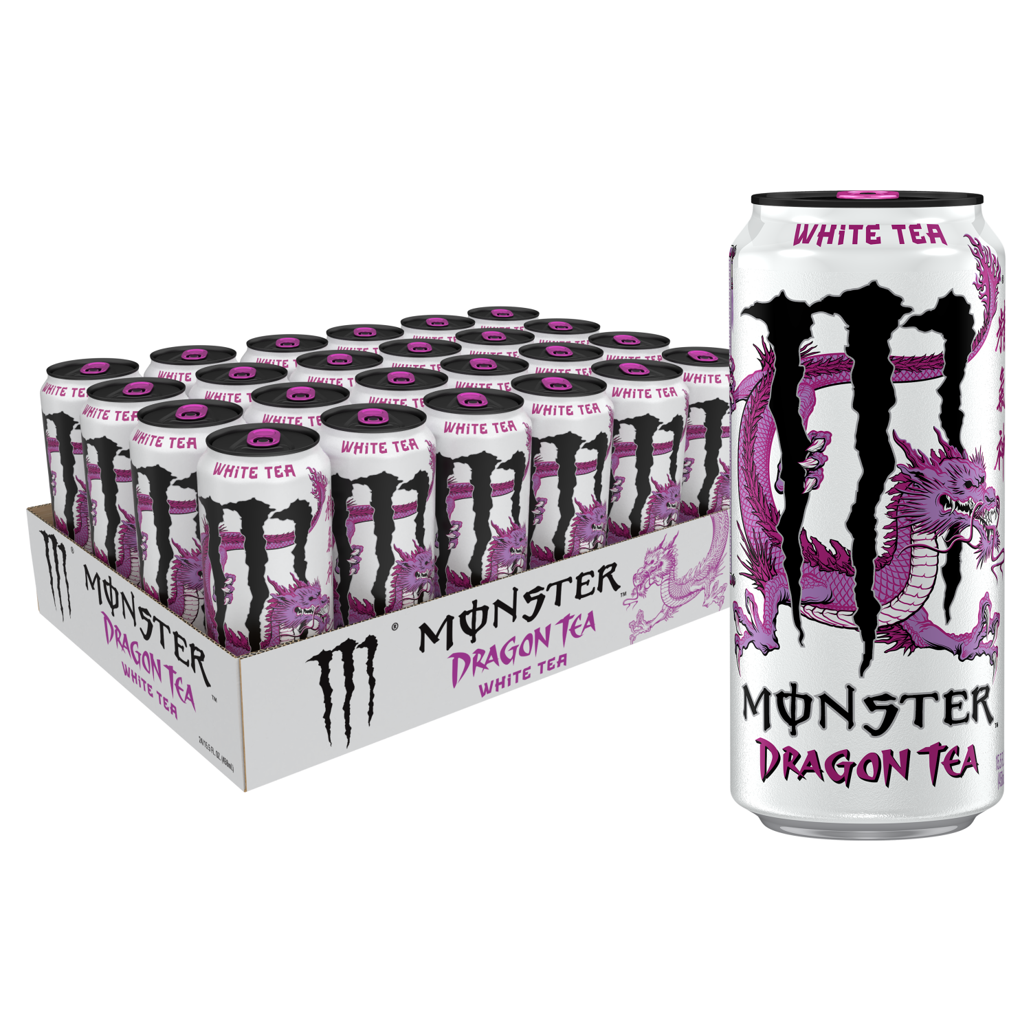 slide 1 of 5, Monster Energy Dating back to the ancient Song Dynasty white tea was reserved for royalty and only served by virgins as a symbol of honor and respect. Enter the dragon... we combined the finest white tea, black tea and dragon fruit flavor and brewed up a new Dragon Tea fit for an emperor of empress but available to all; virgins not required. Dragon White Tea is light, refreshing and low in calories with just the right kick from our bad ass energy blend. Unleash The Dragon! - 15.5 oz, 15.5 oz