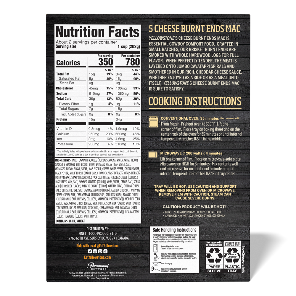 slide 2 of 2, Yellowstone Cheesy Burnt Ends Mac, 16 oz