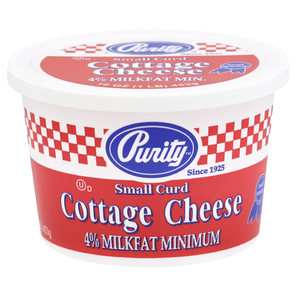 slide 1 of 1, Purity Small Curd Cottage Cheese, 16 oz