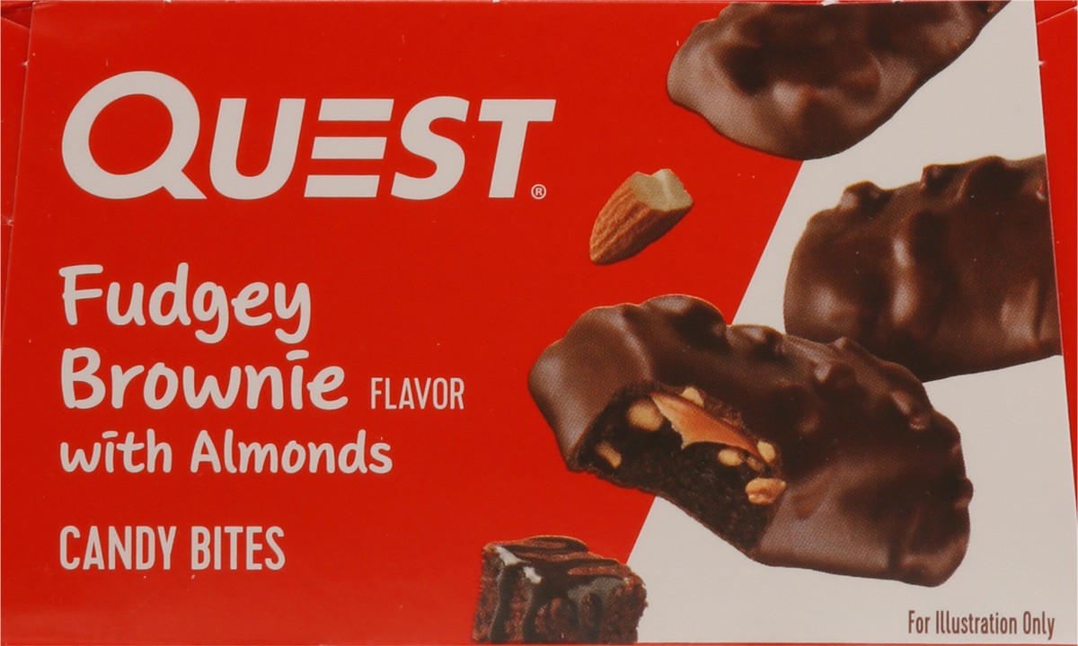 slide 9 of 9, Quest Fudgey Brownie Flavor with Almonds Candy Bites 8 - 0.74 oz Pieces, 5.9 oz