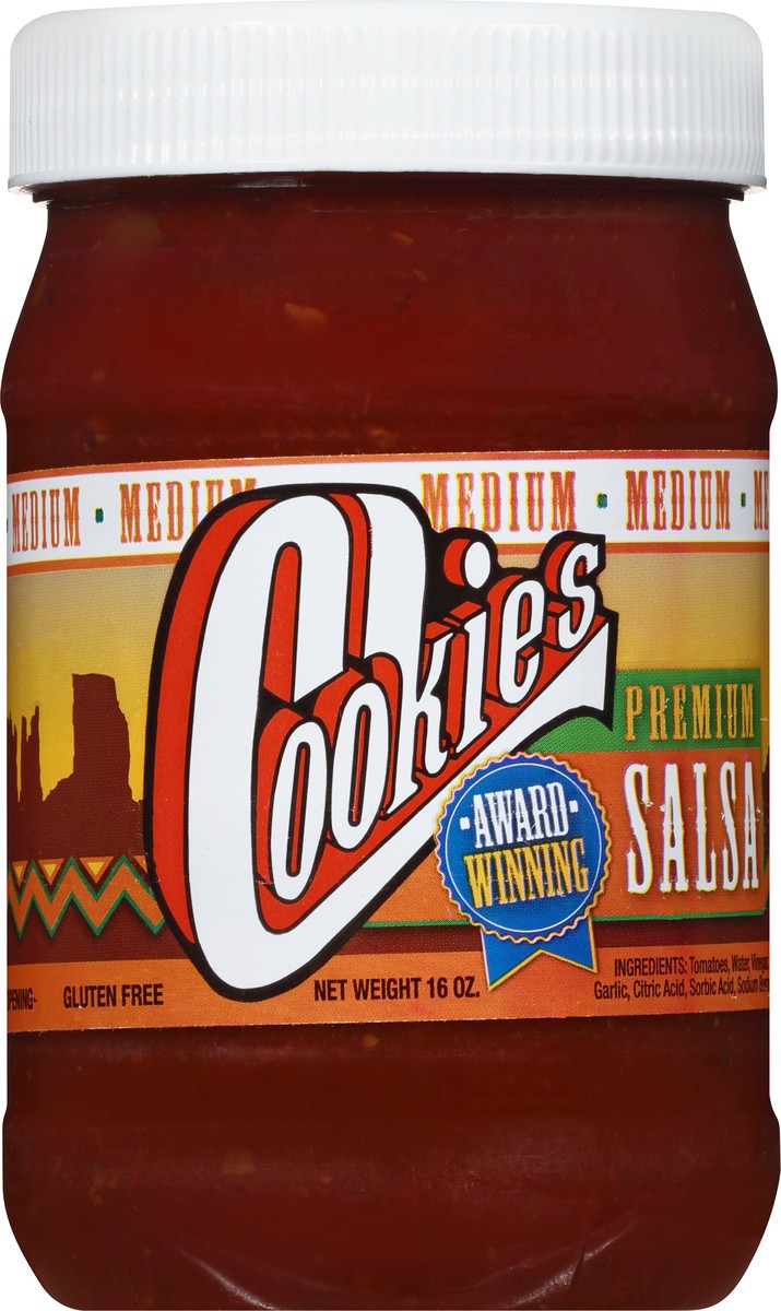 slide 2 of 9, Cookies Premium Salsa 16 oz, 16 oz
