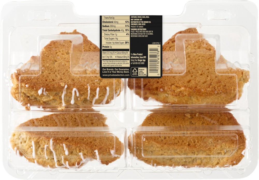 slide 2 of 2, Private Selection Vanilla Bean Scone, 4 ct