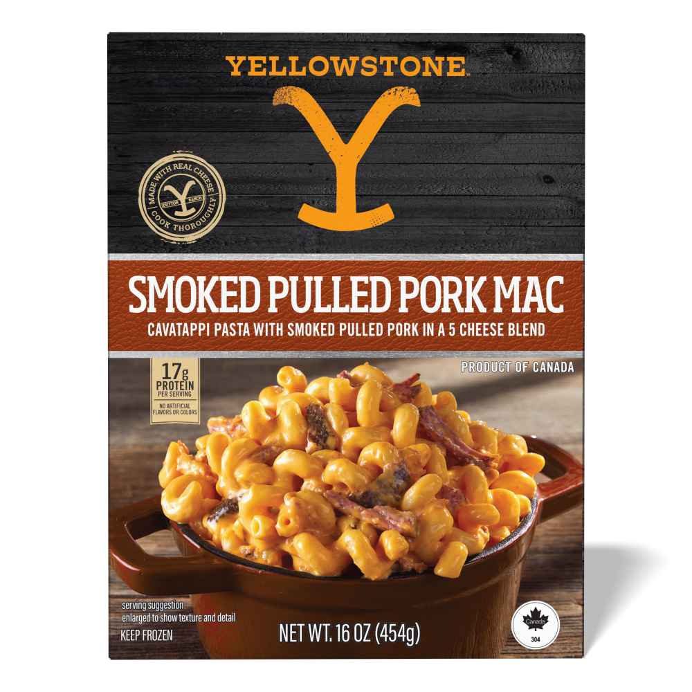 slide 2 of 2, Yellowstone Cheesy Pulled Pork Mac, 16 oz