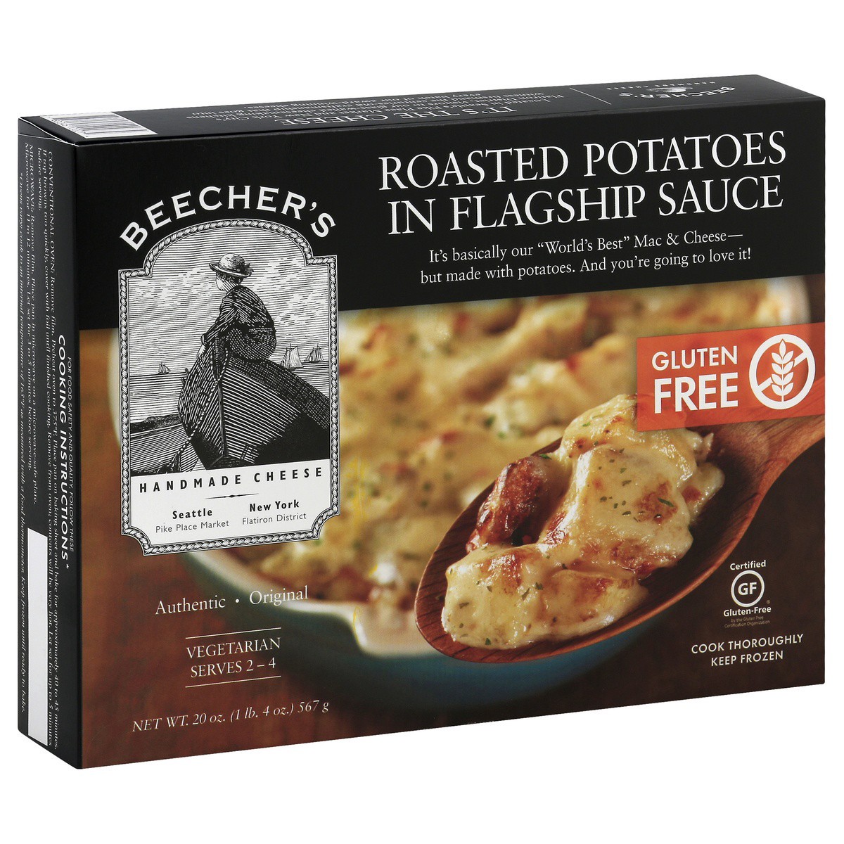 slide 1 of 9, Beecher's Roasted Potatoes In Flagship Sauce, 20 oz