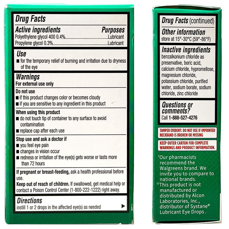 slide 2 of 3, Walgreens Eye Drops Dry Eye Relief, 0.5 oz