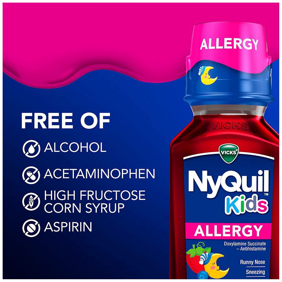slide 3 of 5, Nyquil Kids Allerg, 8 oz