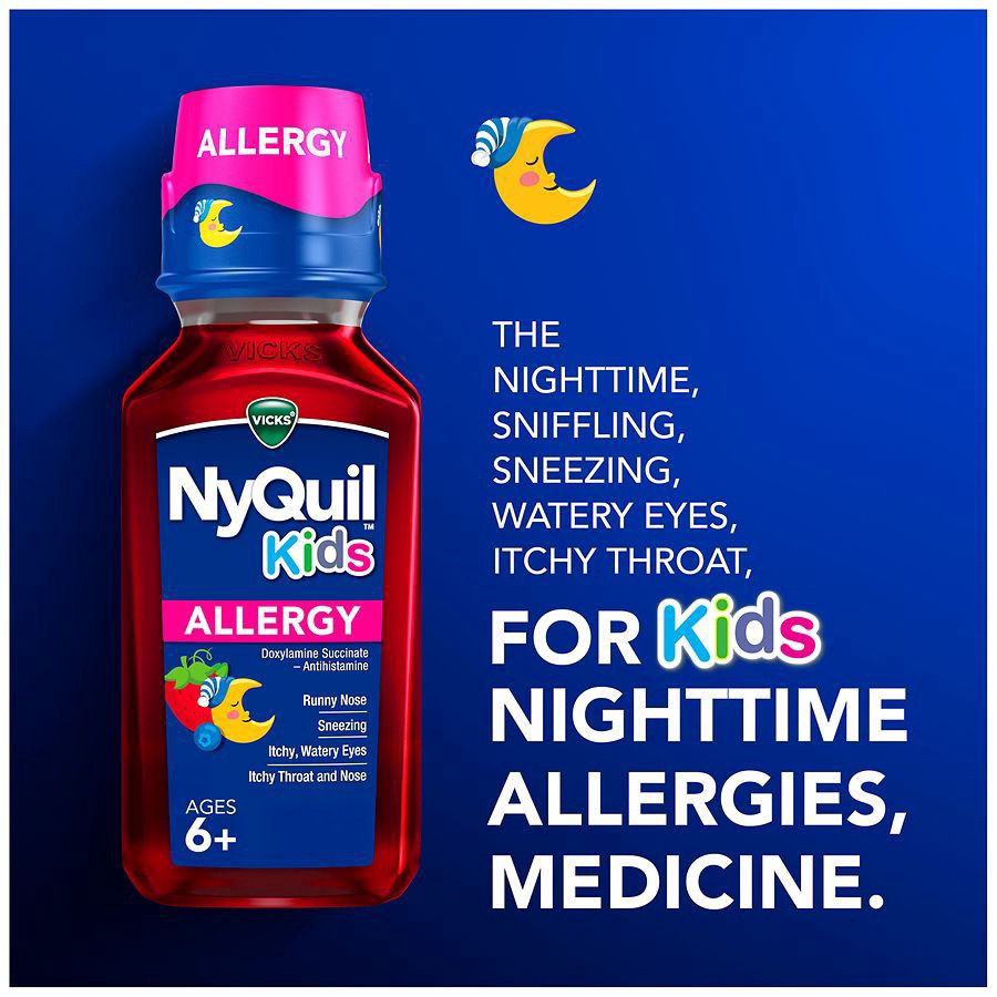 slide 2 of 5, Nyquil Kids Allerg, 8 oz