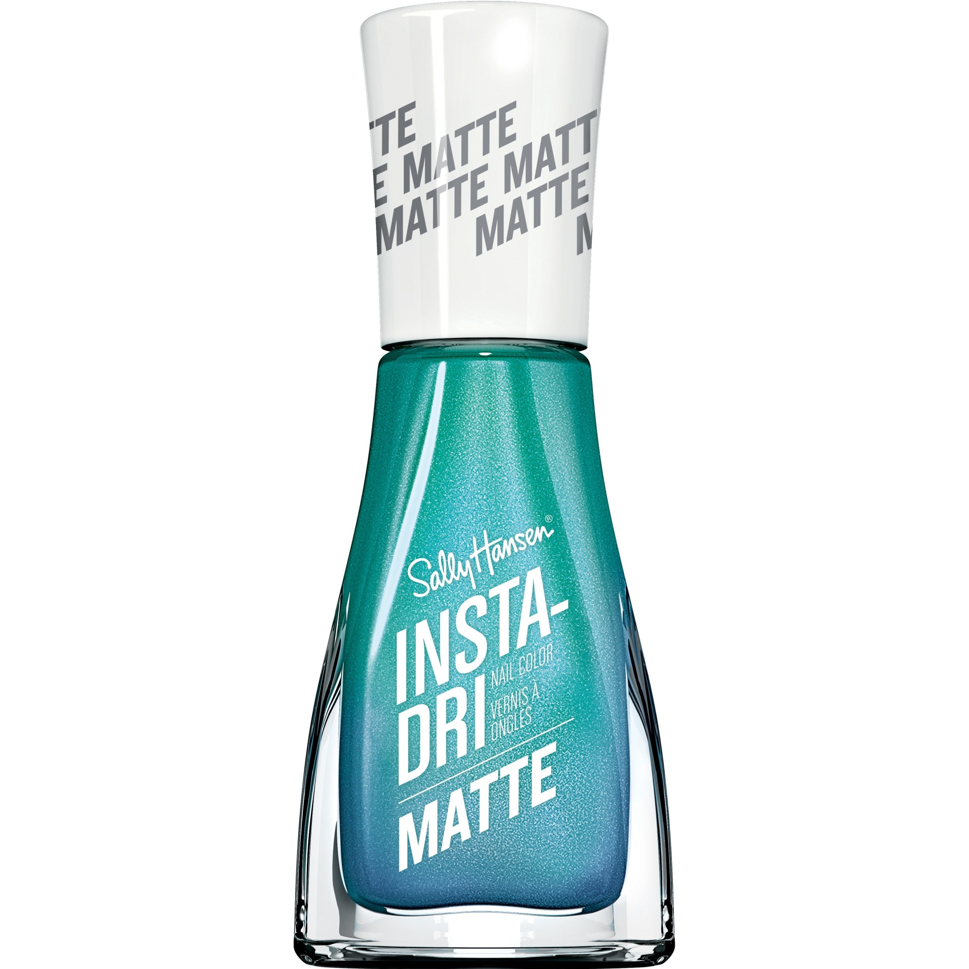 slide 1 of 1, Sally Hansen Insta Dri Matte Metallics, Smoldering Teal, 0.3 oz