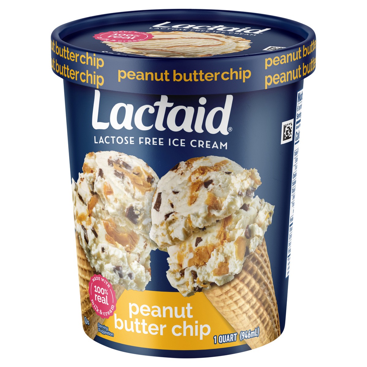 slide 2 of 9, Lactaid Peanut Butter Chip Ice Cream, 1 Quart, 1 qt