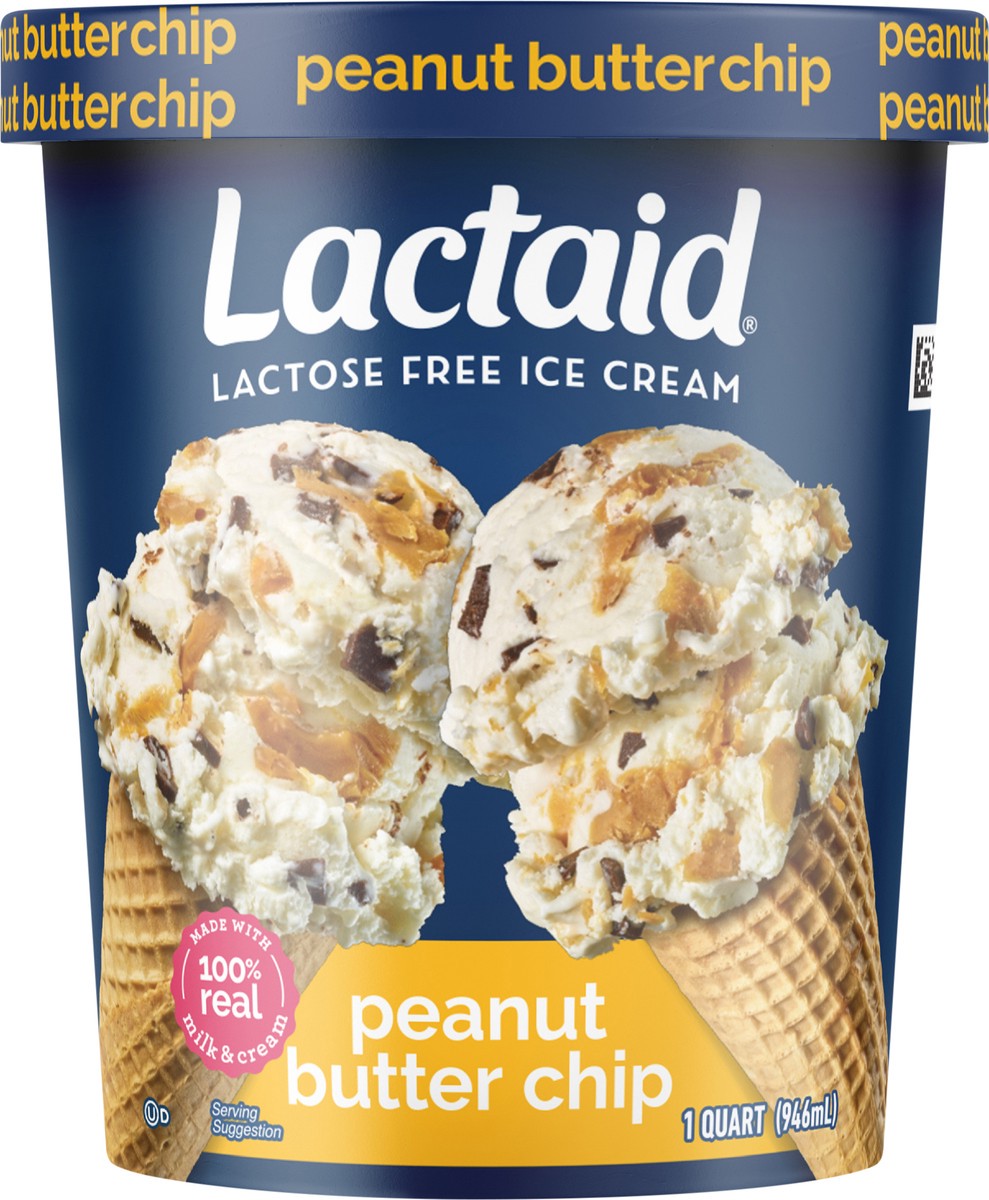 slide 6 of 9, Lactaid Peanut Butter Chip Ice Cream, 1 Quart, 1 qt