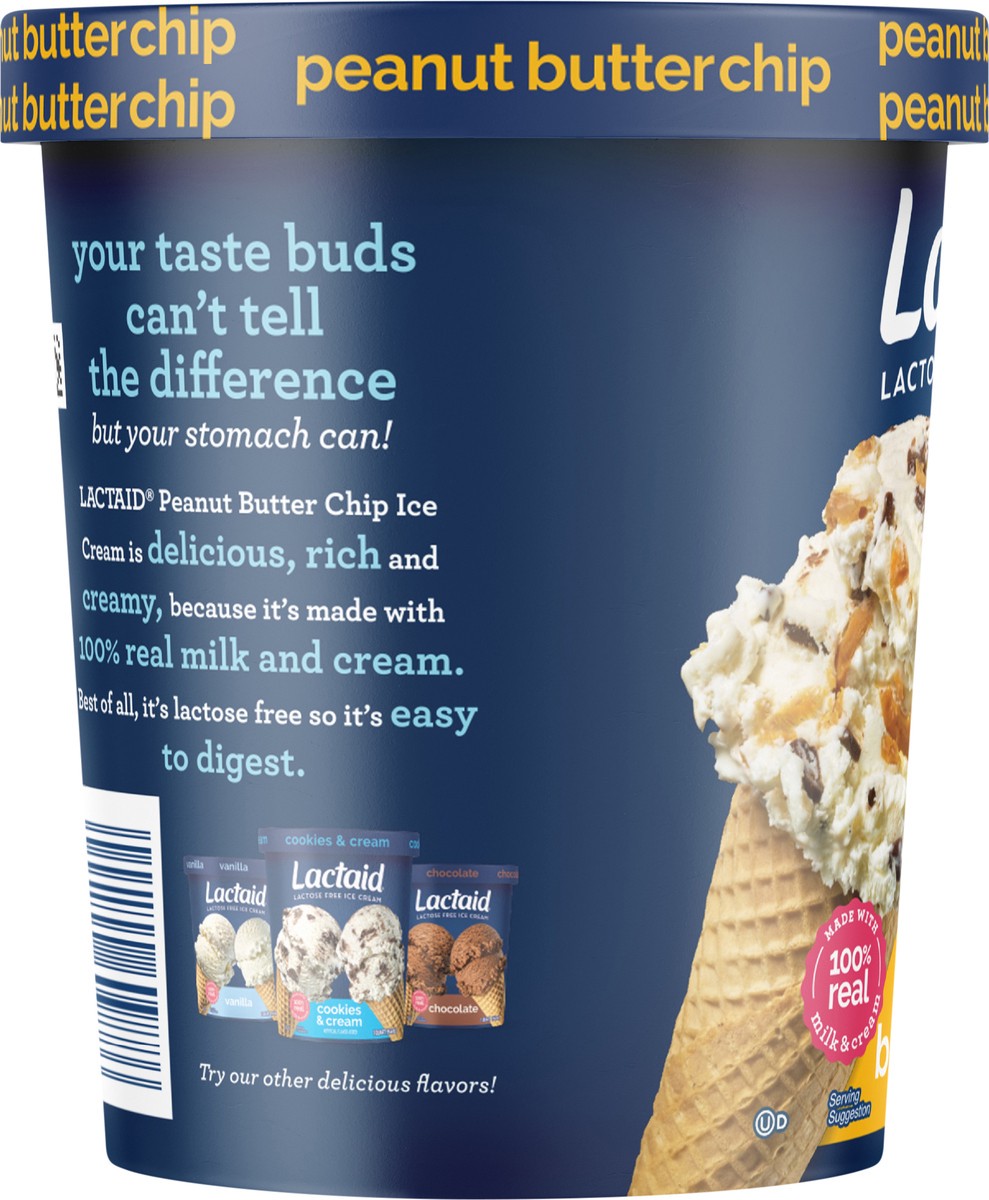 slide 4 of 9, Lactaid Peanut Butter Chip Ice Cream, 1 Quart, 1 qt