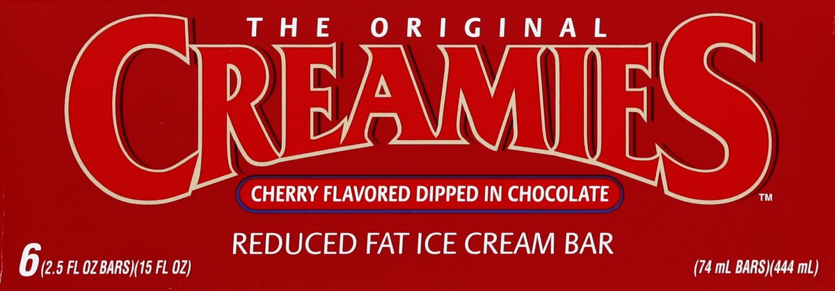 slide 2 of 4, Creamies Cherry Chocolate Ice Cream Bars, 6 ct