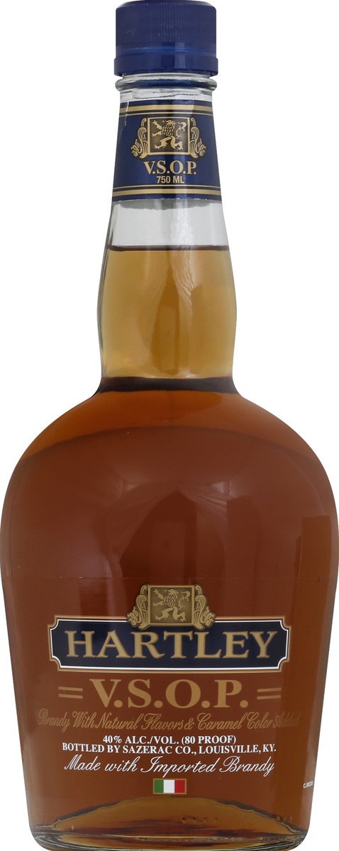 slide 3 of 7, Hartley's Hartley VSOP Brandy 750ml Glass Bottle 80 Proof, 750 ml