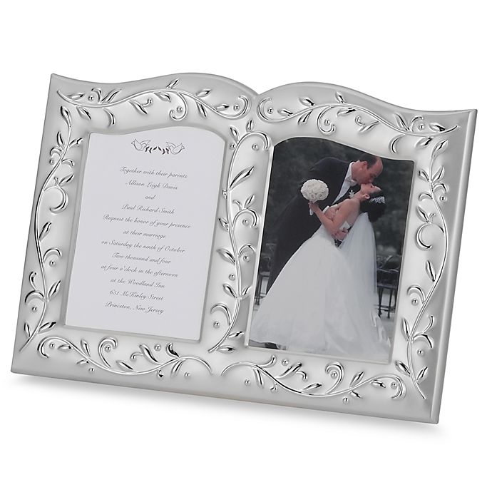 slide 1 of 1, Lenox Opal innocence Invitation Frame, 1 ct