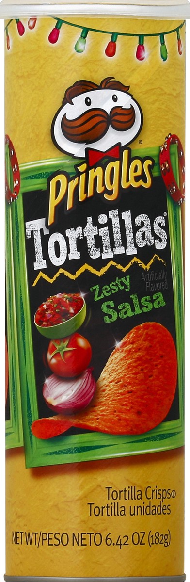 slide 5 of 6, Pringles Zesty Salsa Tortilla Corn Chips, 6.42 oz