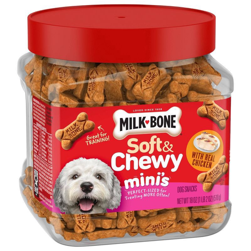 slide 5 of 5, Milk-Bone Soft & Chewy Mini’s Dog Treats Made With Real Chicken, 18 Oz., 18 oz